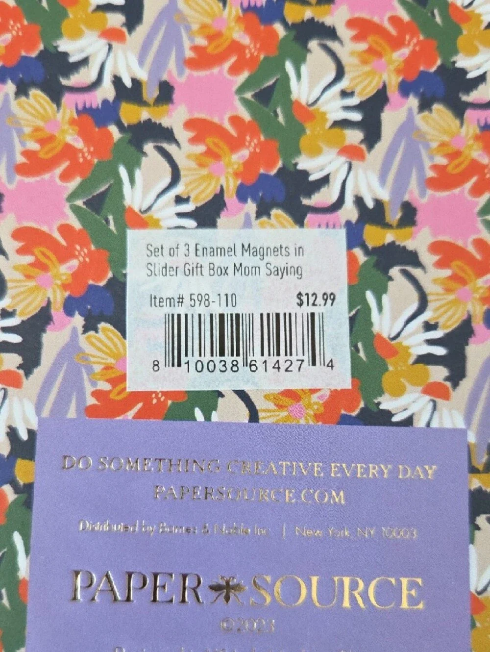 Paper Source Floral Mom Confessions Magnet Set - Pink, Gold, Blue, White - Set/3